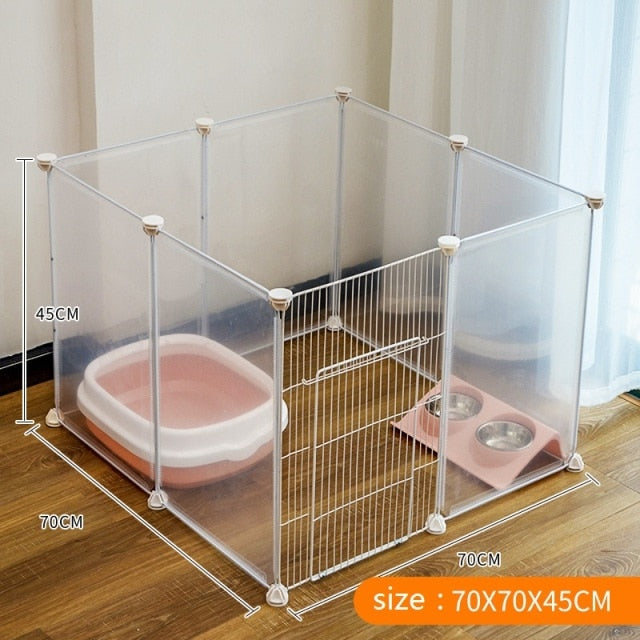 Portable Pet Playpen DIY Kennel Small Animals Metal Wire Crate Kennel