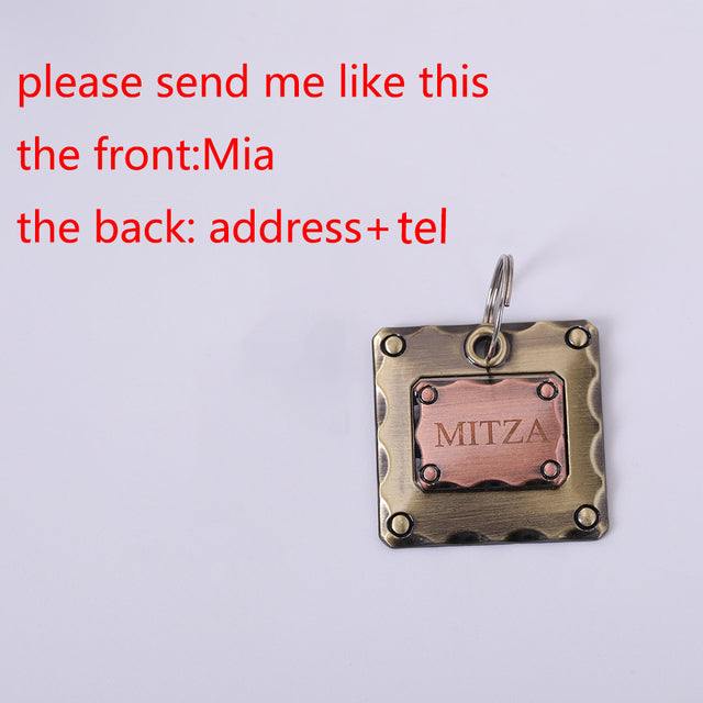 Customizable Dog Necklace ID Tag Collar