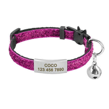 Personalized ID Collars Adjustable Nylon For Small Dogs