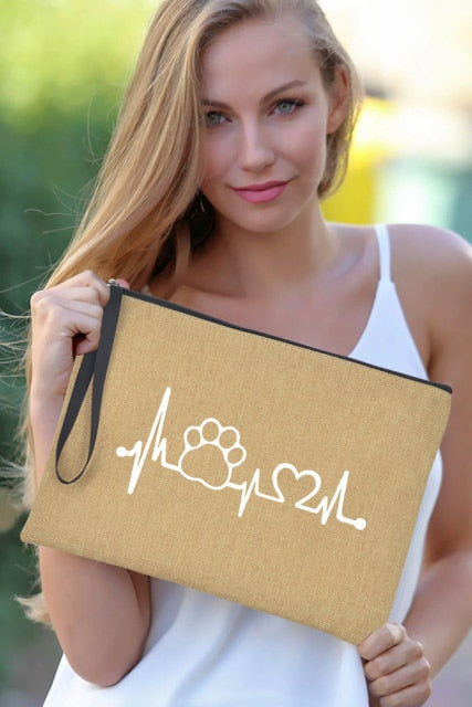 Simple Dachshund Love Cosmetic Bag