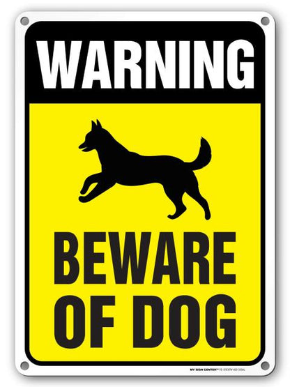 Warning Protected Dog Beware Poster