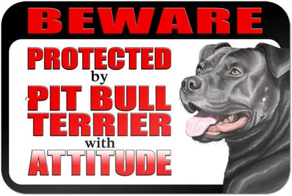 Warning Protected Dog Beware Poster