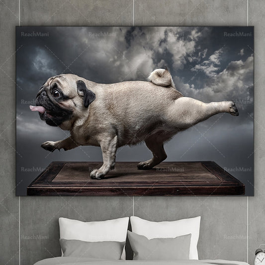 Dog Pug Canvas Art Prints Home