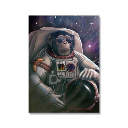 Dog Astronaut Poster Modern Science Wall Art
