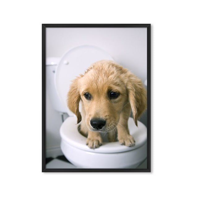 Wall Art Canvas Animal Dog Creative Hanging Picture