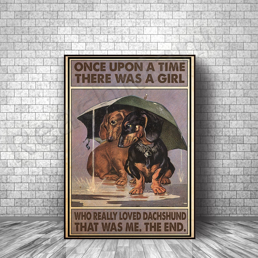 Dachshund Dog Poster Wall Decoration