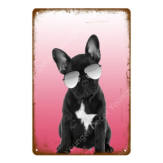Poster Dog Metal Signs Wall Sticker Nordic