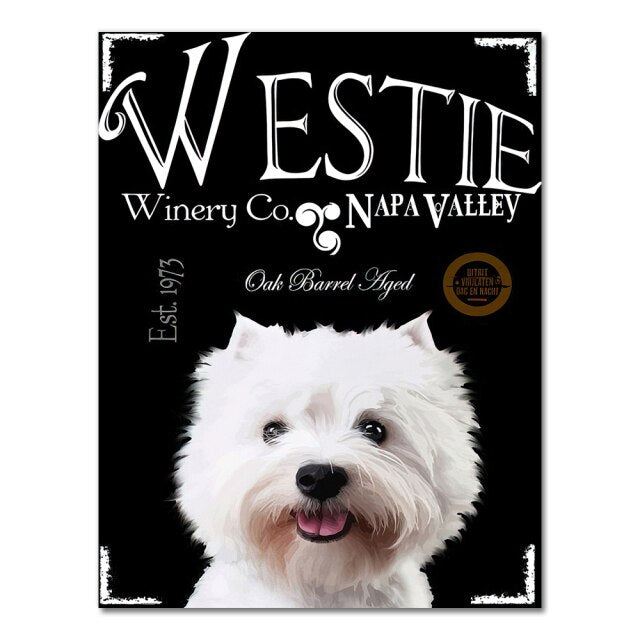 Westie Dog Art Coffee Wall Decor