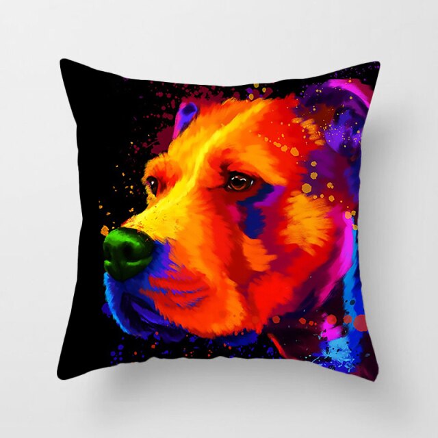 Dog printed home decorative pillow Case