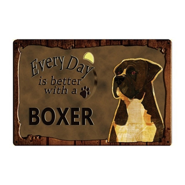 Dog Rules Metal Signs Poster Home Decor