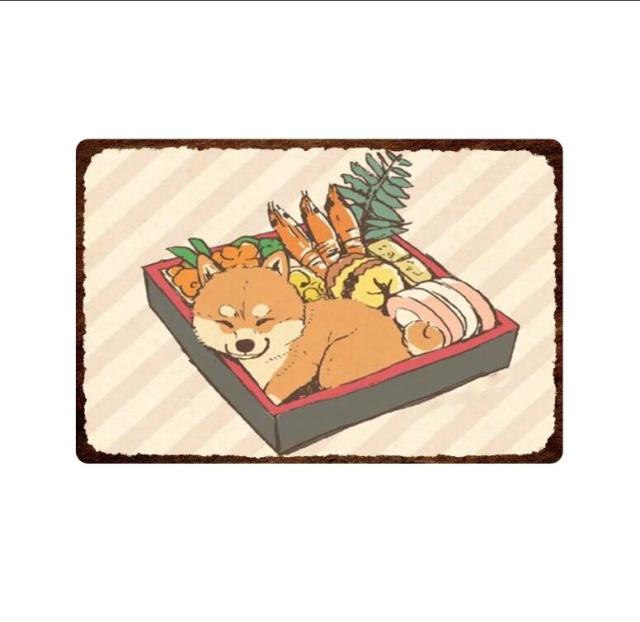 Dog Metal Corgi Akita Dog Metal Poster Kids Room