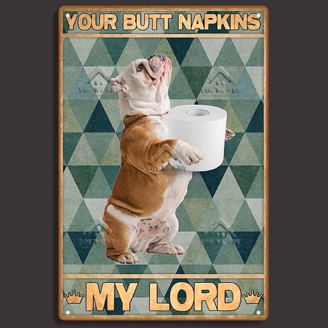 Vintage Poster Retro Restroom Metal Sign