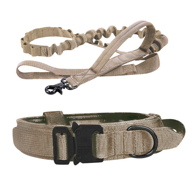 Durable Tactical Dog Collar Leash Military