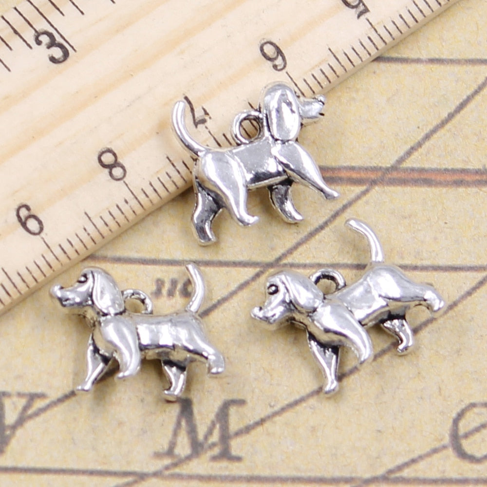 Tibetan Dog Silver Color Pendants