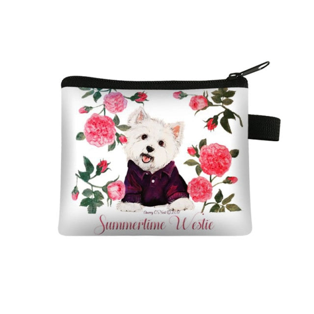 Westie Dog Painting Coin Pouch