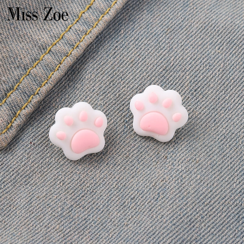 Dog Paw Pin Plastic Lapel Pin Badges