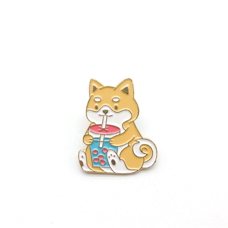 Enamel Pin Badge Dog Brooch