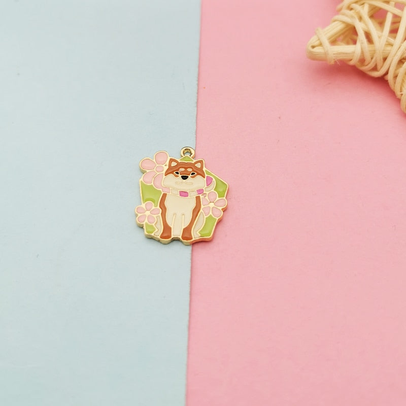 Enamel Pastoral Dog Charms Bracelet