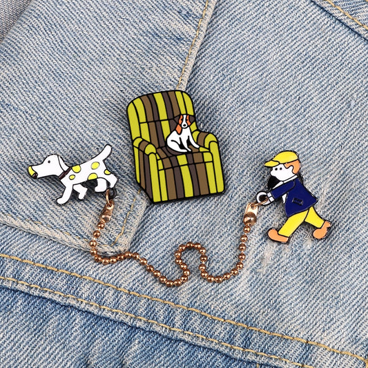 Animal Pet Dogs Brooches Pins