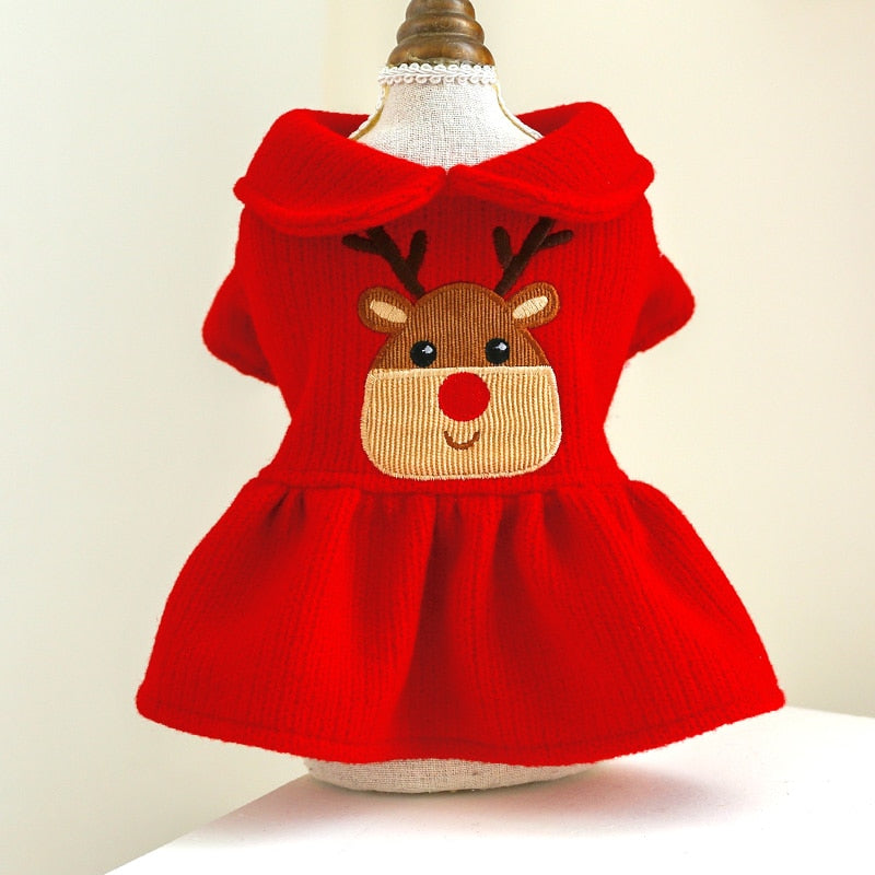 Dog Clothes Christmas Dress Skirt