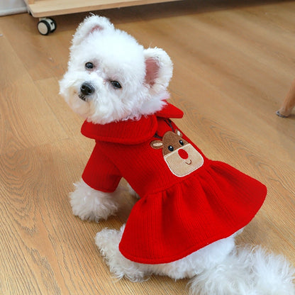 Dog Clothes Christmas Dress Skirt