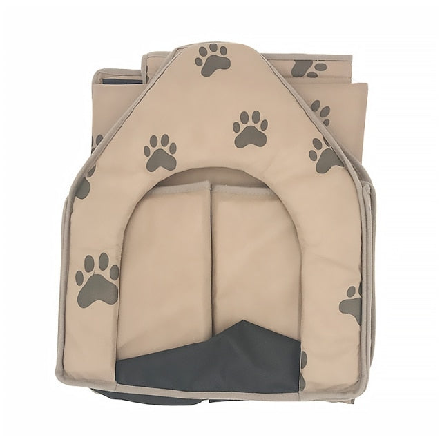 Dog House Kennel Striped Removable Cover