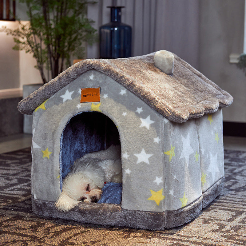 Foldable Dog House Bed Winter