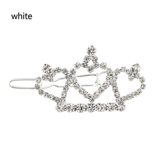 Faux Pearl Crown Shape Bows Hair Clips