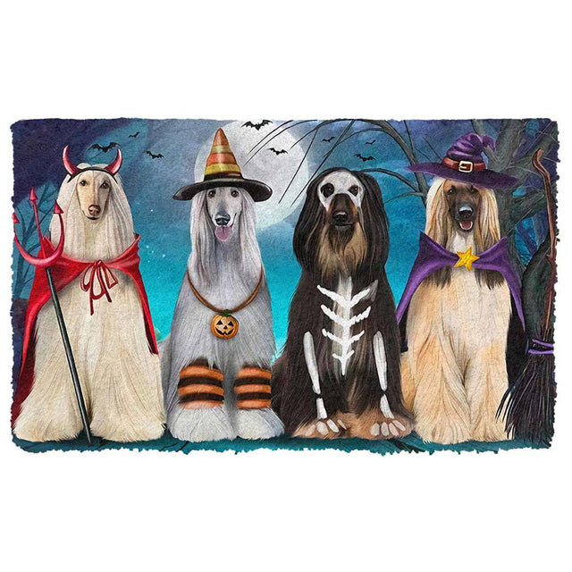 3D Graphic Halloween Doormat Dogs