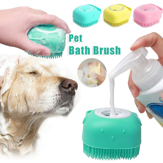 Dog Shower Massage Brush Silicone Pet Grooming