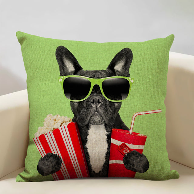 Dog Design Home Sofa Decorative Pillow Cover