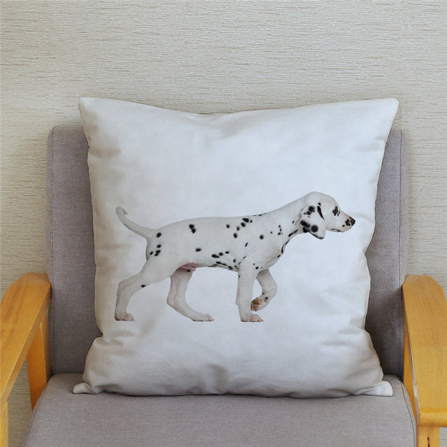 Dog Print Cushion Super Soft Plush Pillow Covers