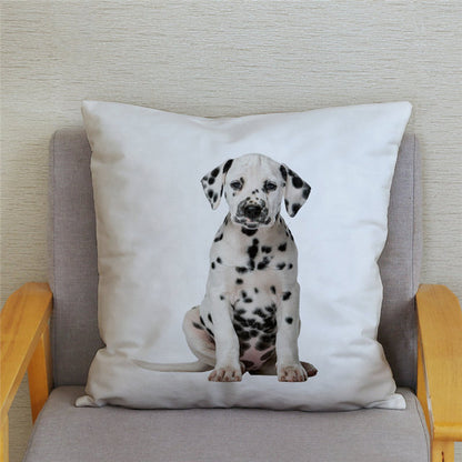 Dog Print Cushion Super Soft Plush Pillow Covers