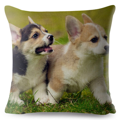 Cute Welsh Corgi Pembroke Dog Print Cushion Pillows Cases