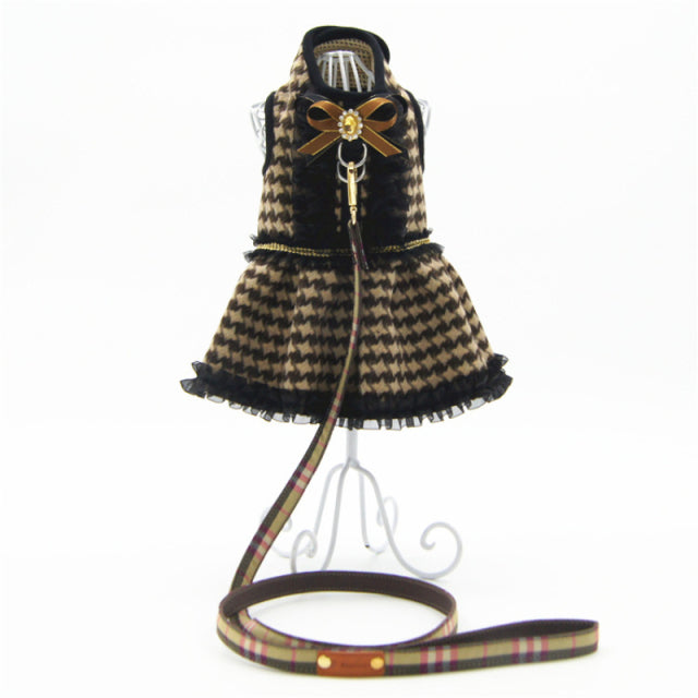 Winter Dog Dress Harness Costume Dog Lead