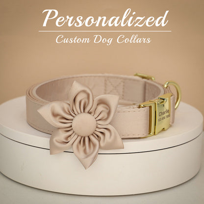 Free Engraved Dog Collar Personalized Puppy Flower