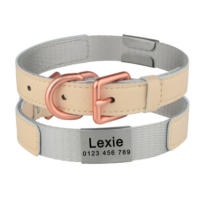Adjustable Nylon Collar Engrave Dog Collar