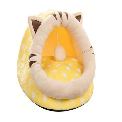 Sweet Cat Bed Warm Pet Basket Cozy Lounger