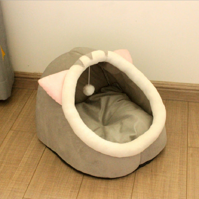 Sweet Cat Bed Warm Pet Basket Cozy Lounger