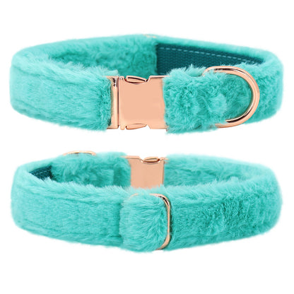 Soft Fur Dog Collar Winter Warm Necklace Adjustable