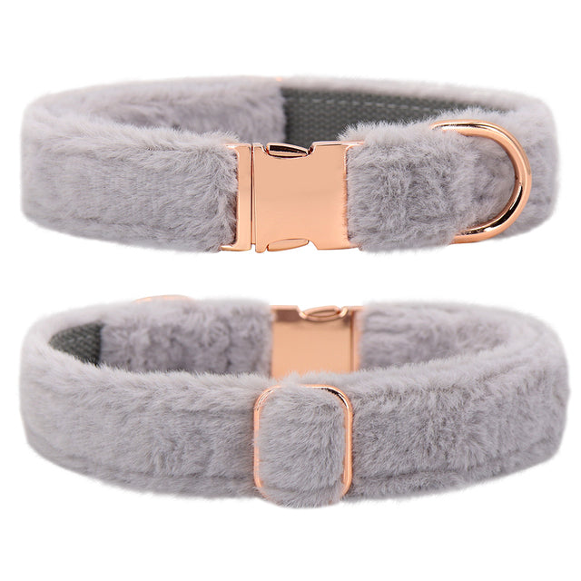 Soft Fur Dog Collar Winter Warm Necklace Adjustable