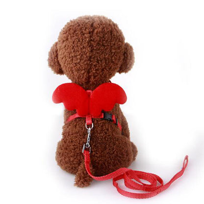 Little Angel Chest Strap Wings Dog Leash Harness