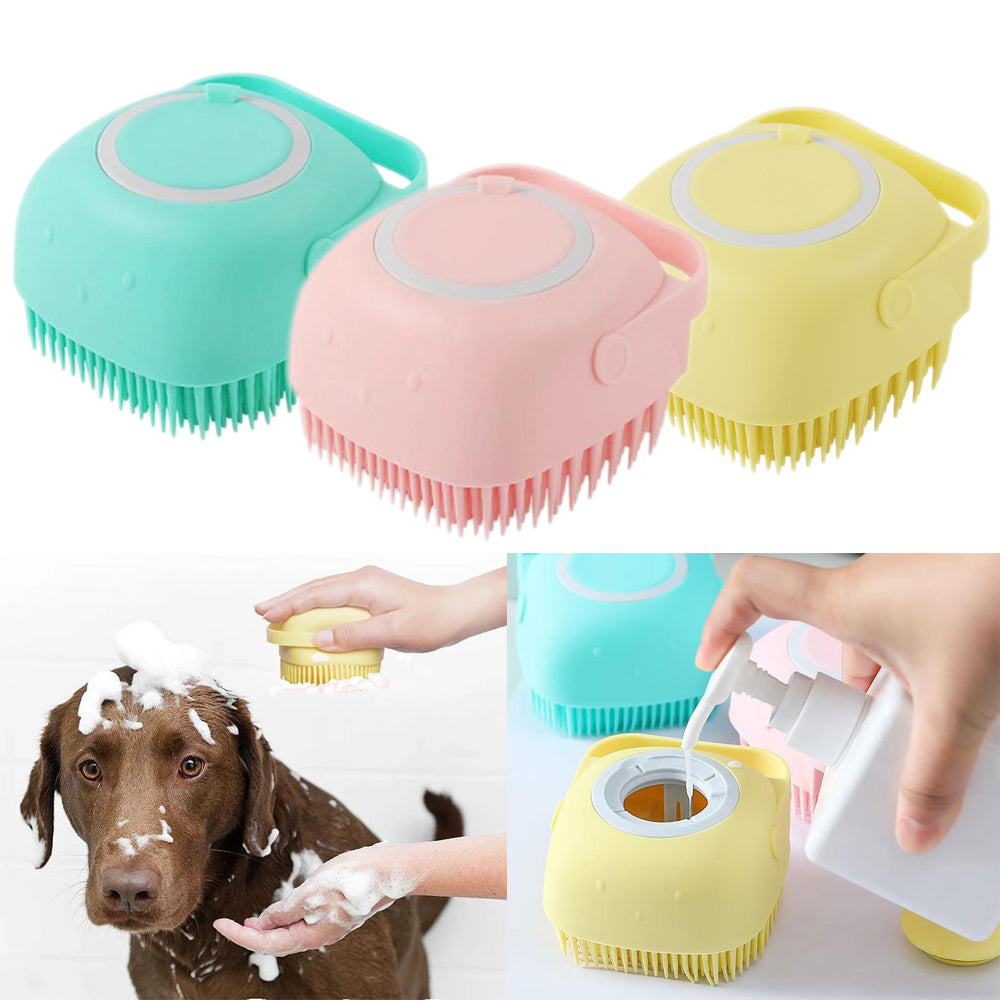 Pets Bath Brush Big Bath Massage Gloves Pet Grooming
