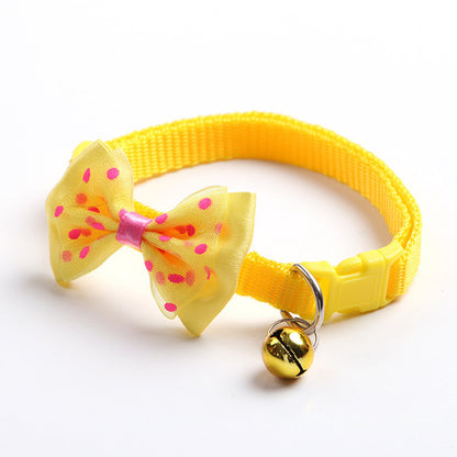 Colorful Cute Bowknot Bell  Adjustable Buckle Collar