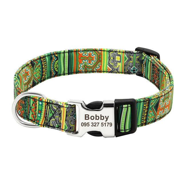 Personalized Nylon Dog Collar Free Engraved