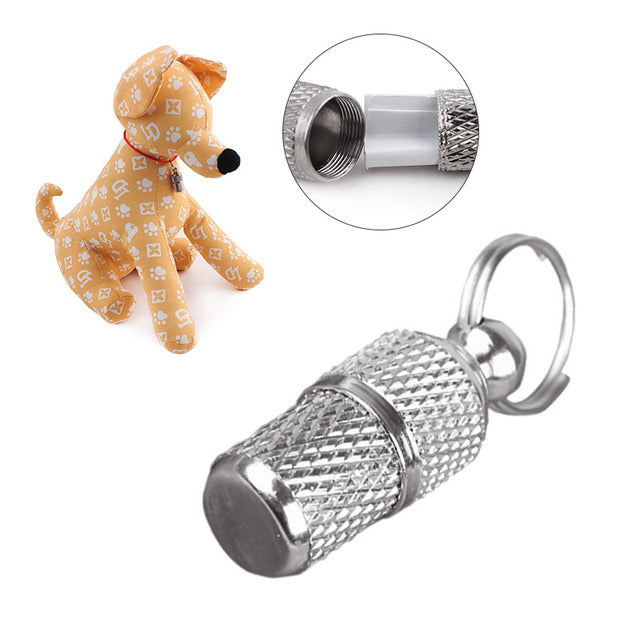 Anti Lost Label Address ID Tags Metal Collar Tube