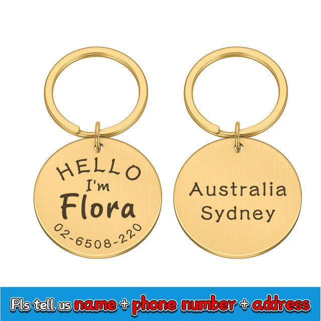 Personalized Dog Tag Address Collar