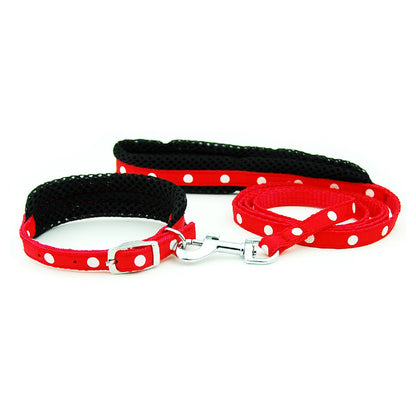 Dog Collar Leash Adjustable Mesh Collar lead