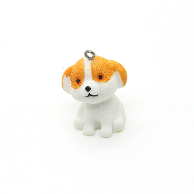 Super Cute Dog Crafts Resin Keychain Charms