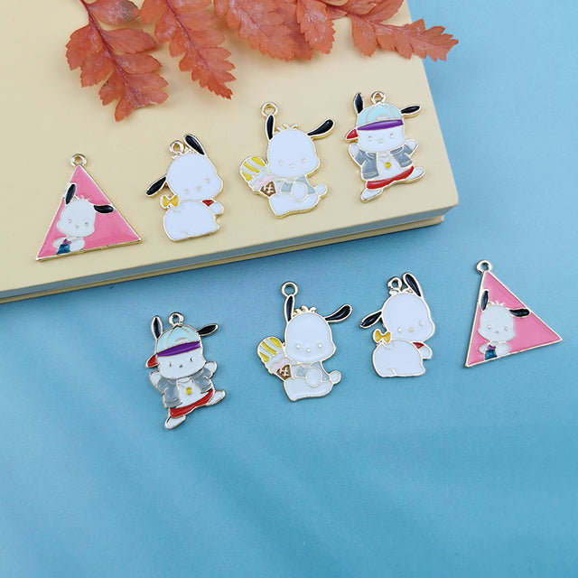 Dogs Alloy Enamel Charms Pendants